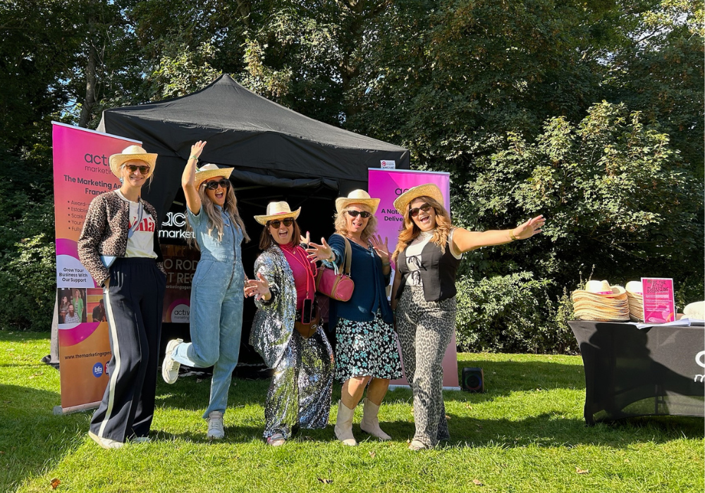 activ Marketing Team at Ideas Fest with their Rodeo Bull.